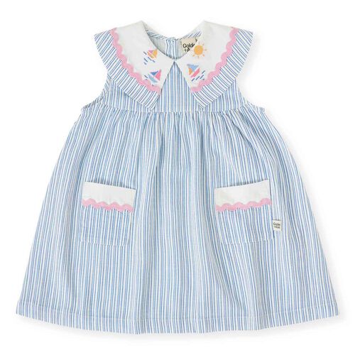 Goldie + Ace Sailor Stripe Lucy Collared Dress 6M-2Y